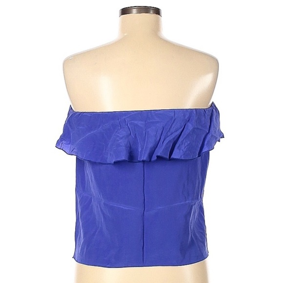 AMANDA UPRICHARD Sleeveless Silk Ruffle Top - Picture 4 of 7